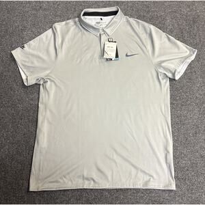 NWT Nike Dri-FIT Modern Fit Gray Golf Polo Short Sleeve Shirt Men’s XL UPF 40